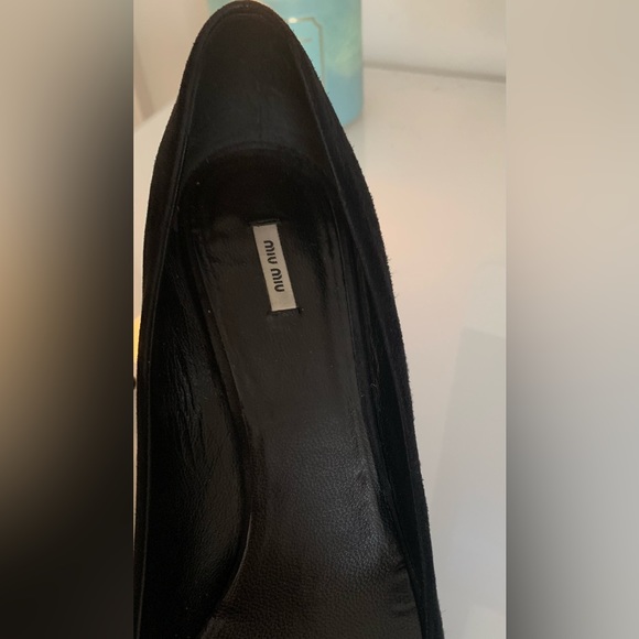 Miu MIu shoes / Bow accent / Suede Heels (Authentic) - Picture 9 of 9